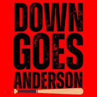 Down Goes Anderson Funny Baseball Santa Hat thumb 1