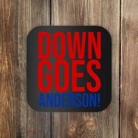 Down Goes Anderson Cleveland Vs Chicago Fight Baseball Coaster thumb 0
