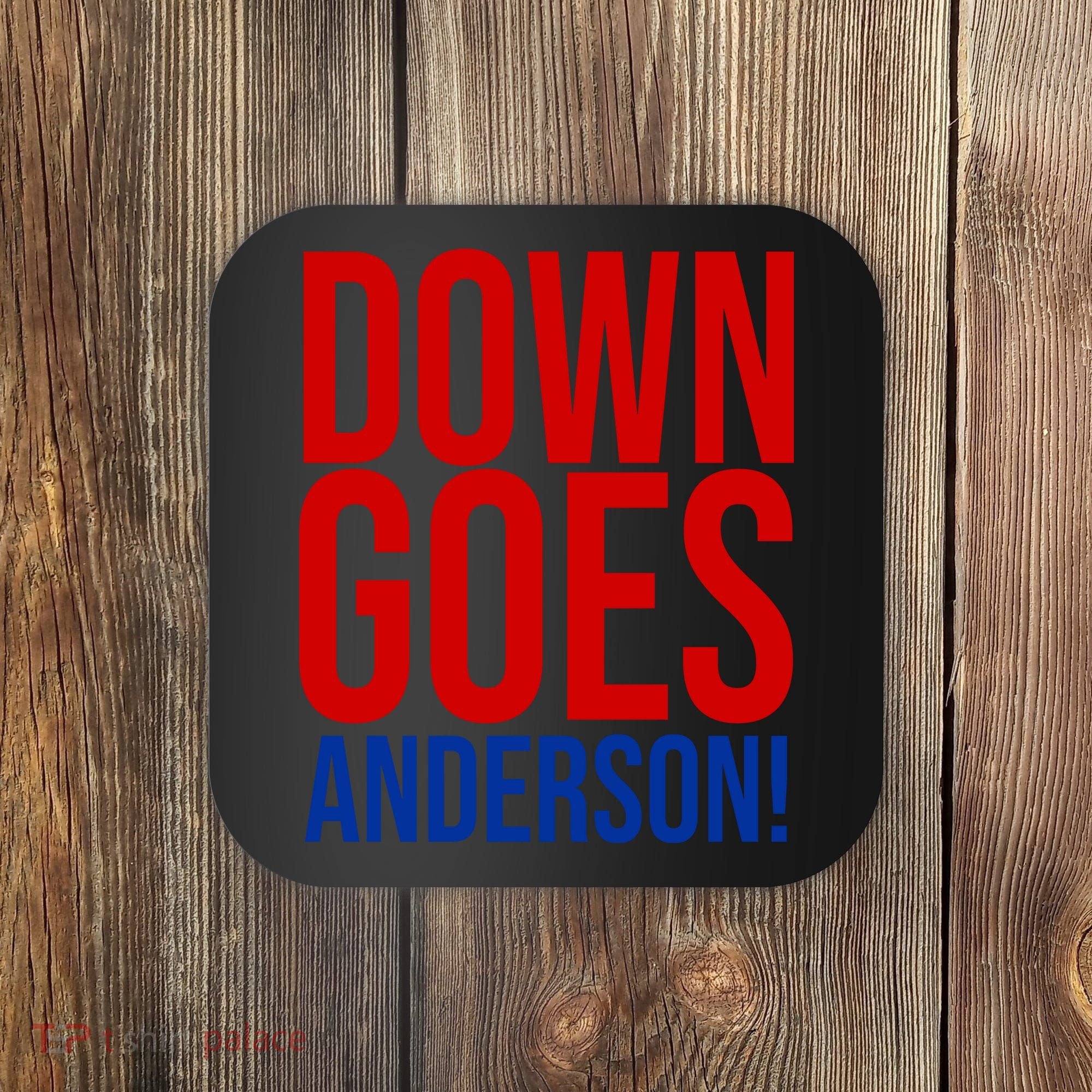 Down Goes Anderson Cleveland Vs Chicago Fight Baseball Coaster