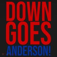 Down Goes Anderson Cleveland Vs Chicago Fight Baseball Coaster thumb 2