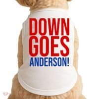 Down Goes Anderson Cleveland Vs Chicago Fight Baseball Doggie Tank thumb 0