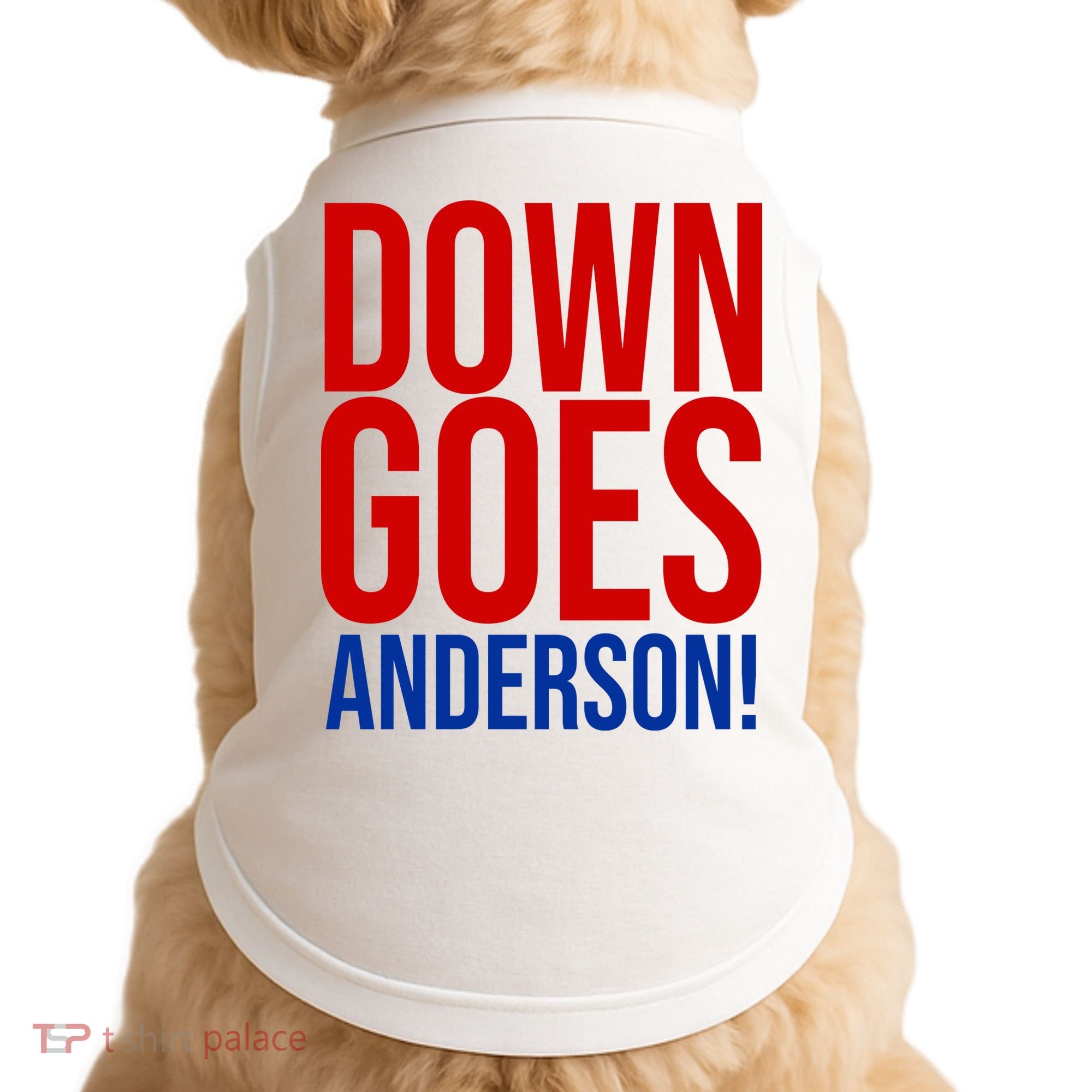 Down Goes Anderson Cleveland Vs Chicago Fight Baseball Doggie Tank
