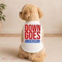 Down Goes Anderson Cleveland Vs Chicago Fight Baseball Doggie Tank thumb 2