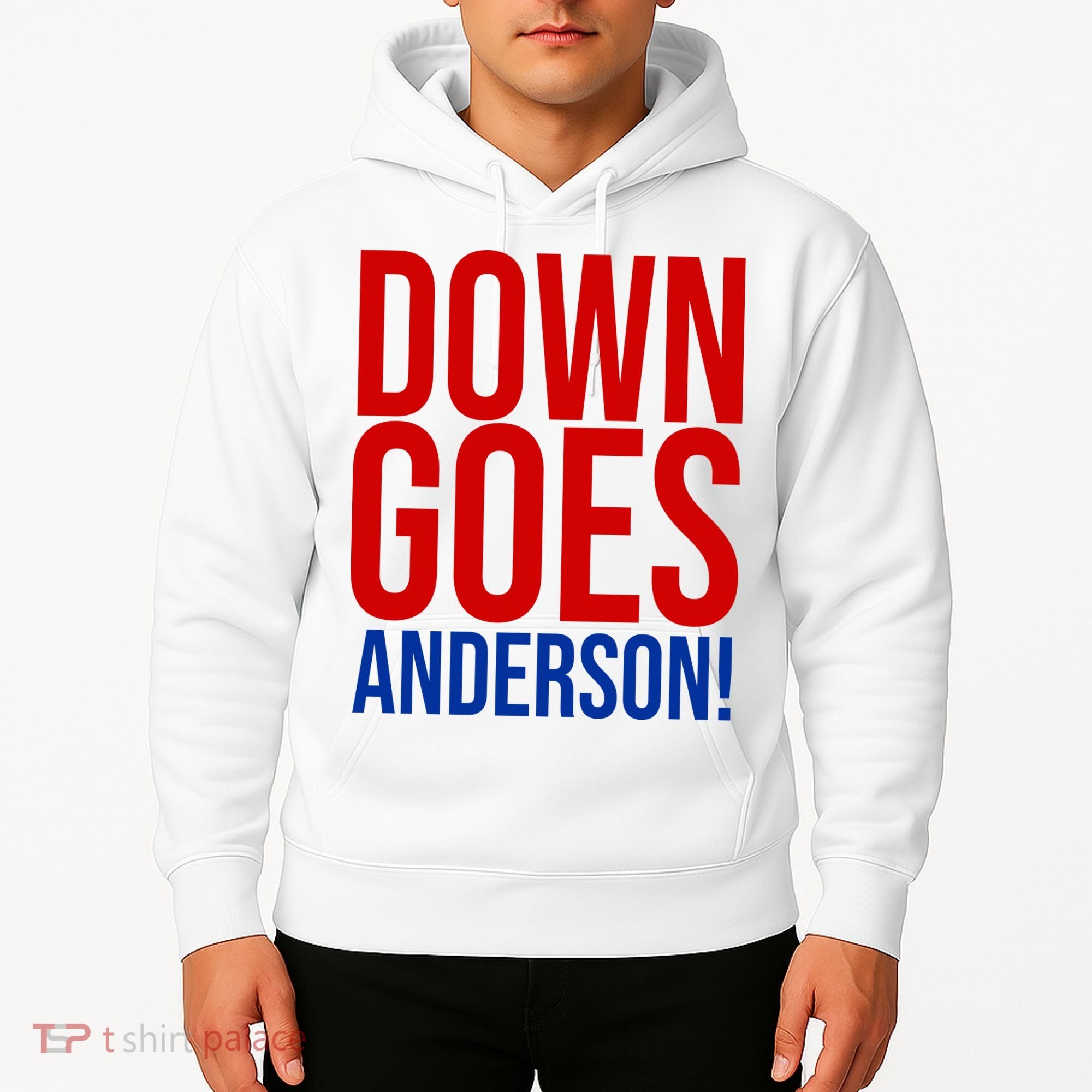 Down Goes Anderson Cleveland Vs Chicago Fight Baseball Hoodie