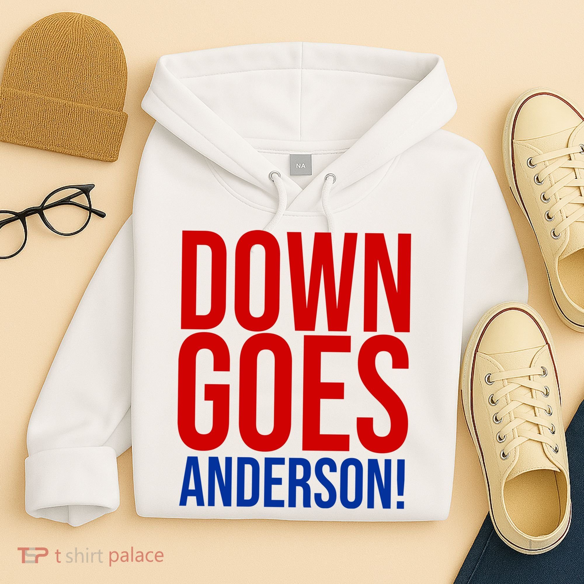 Down Goes Anderson Cleveland Vs Chicago Fight Baseball Hoodie