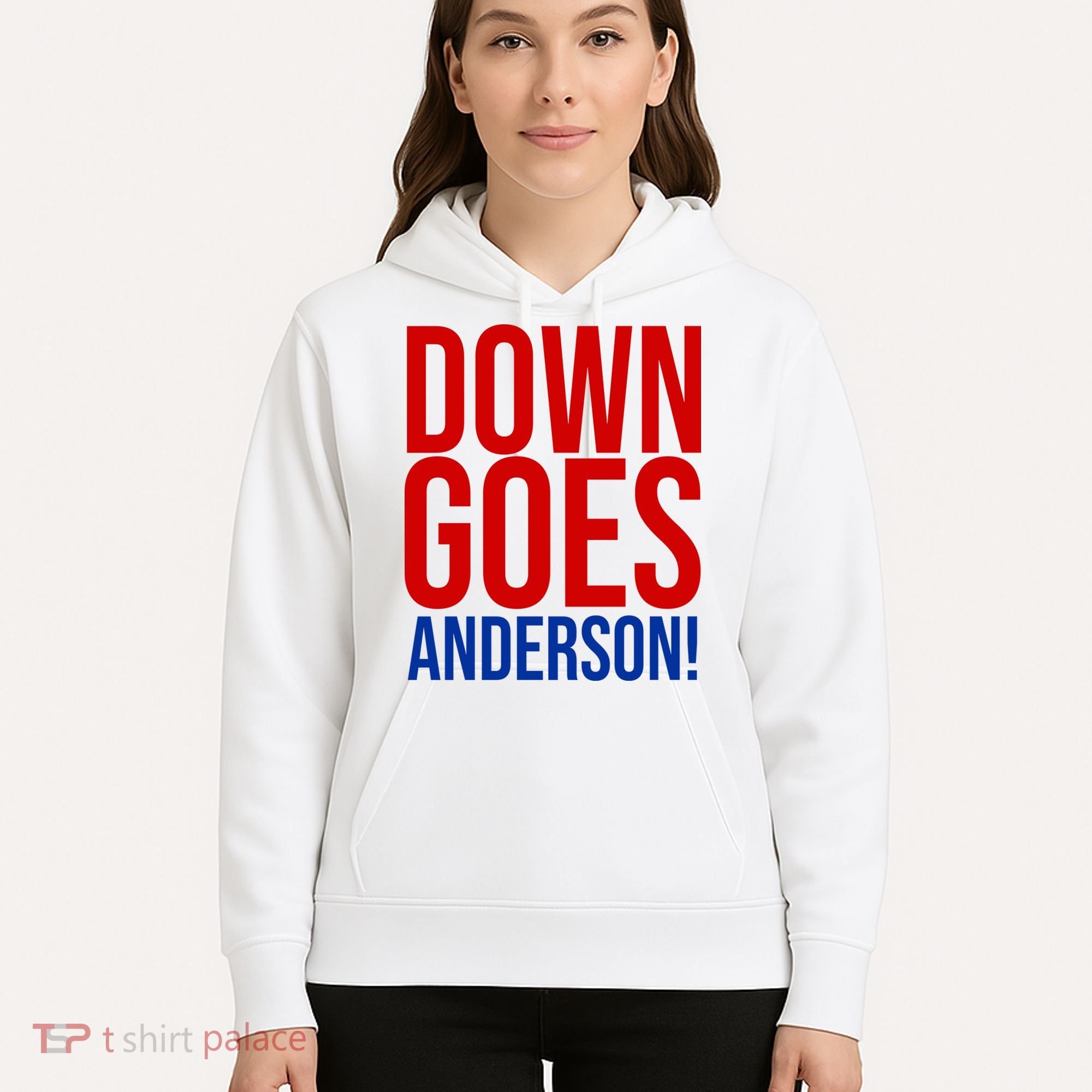 Down Goes Anderson Cleveland Vs Chicago Fight Baseball Hoodie