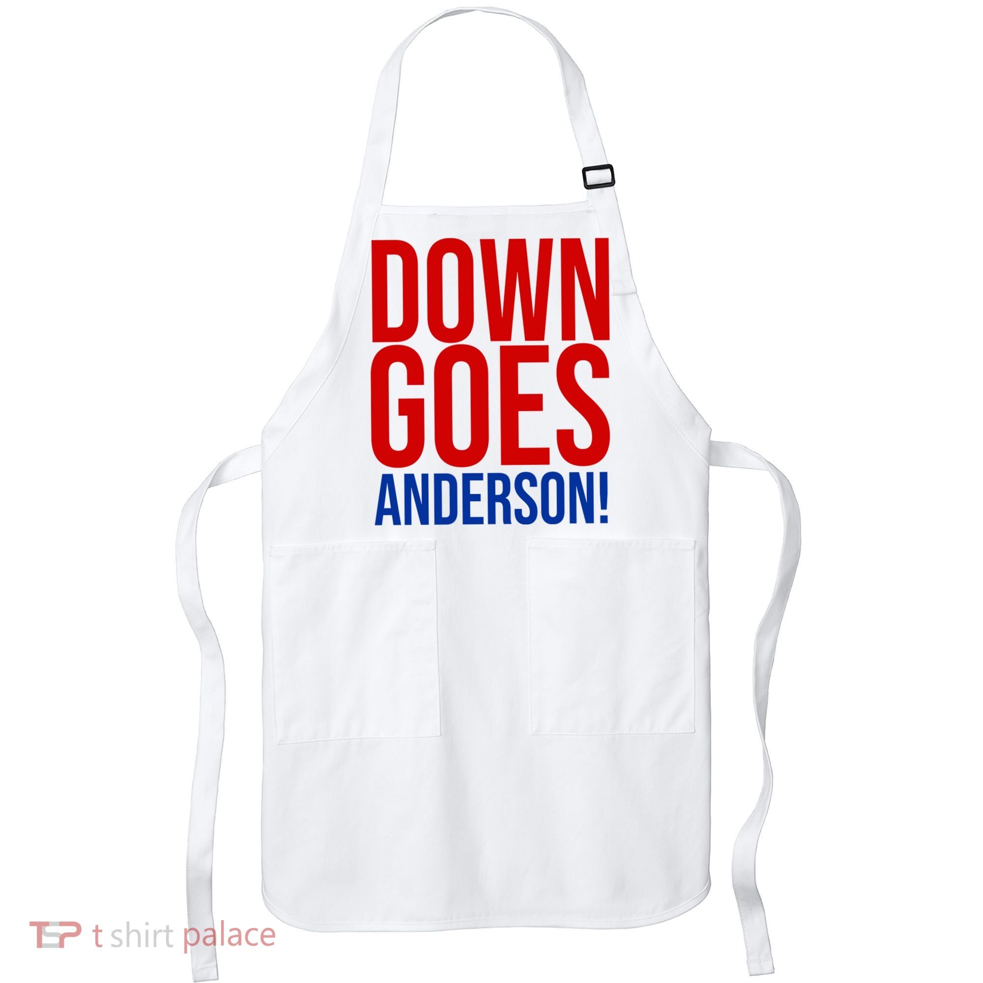 Down Goes Anderson Cleveland Vs Chicago Fight Baseball Apron