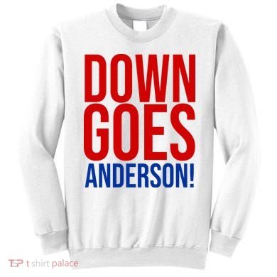Down Goes Anderson Cleveland Vs Chicago Fight Baseball Sweatshirt