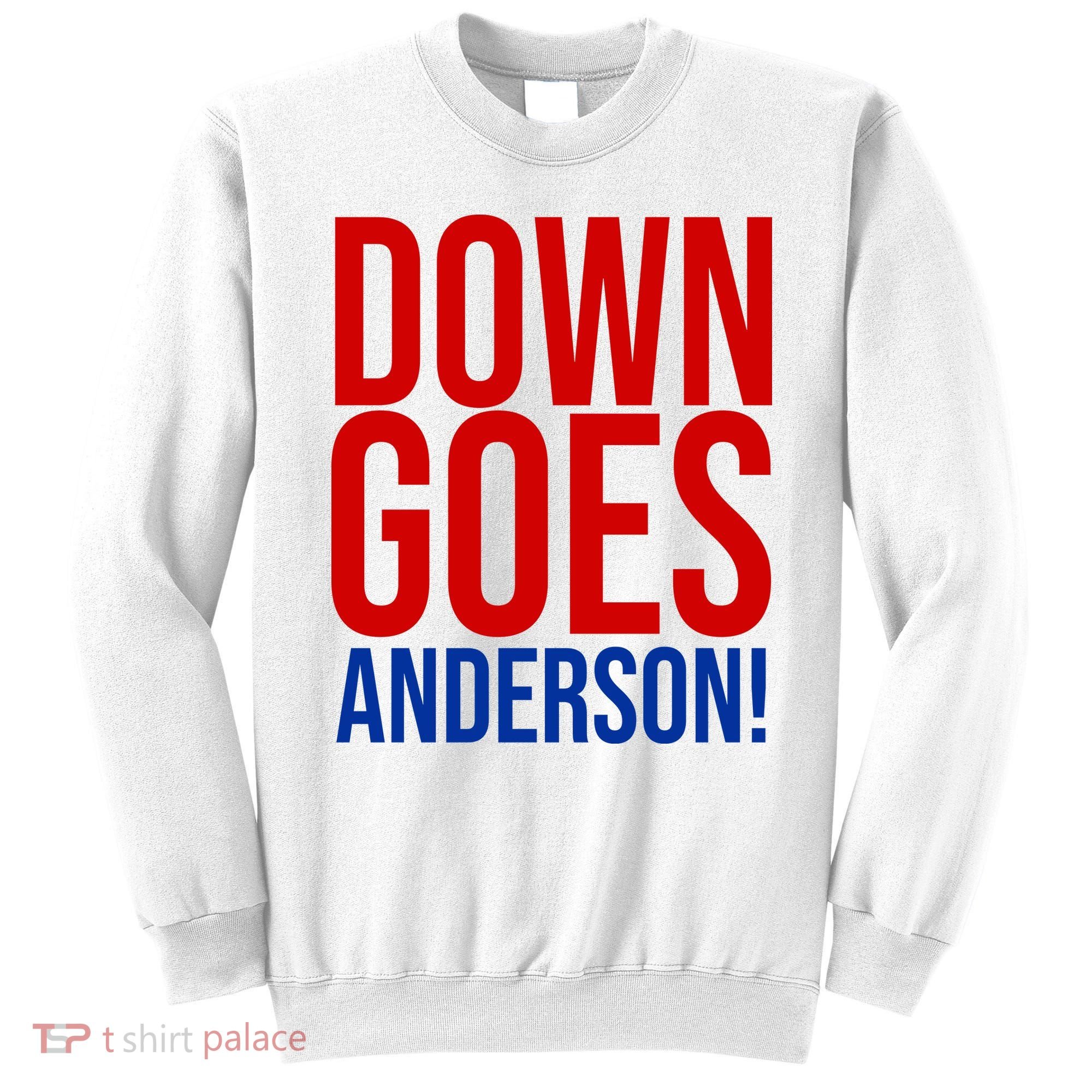 Down Goes Anderson Cleveland Vs Chicago Fight Baseball Sweatshirt