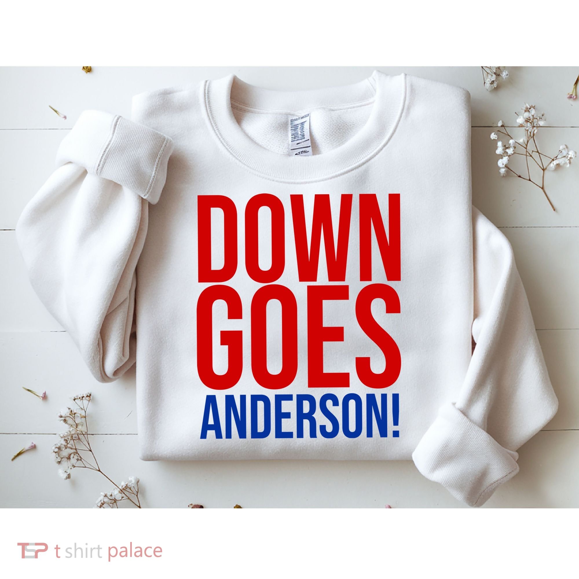 Down Goes Anderson Cleveland Vs Chicago Fight Baseball Sweatshirt
