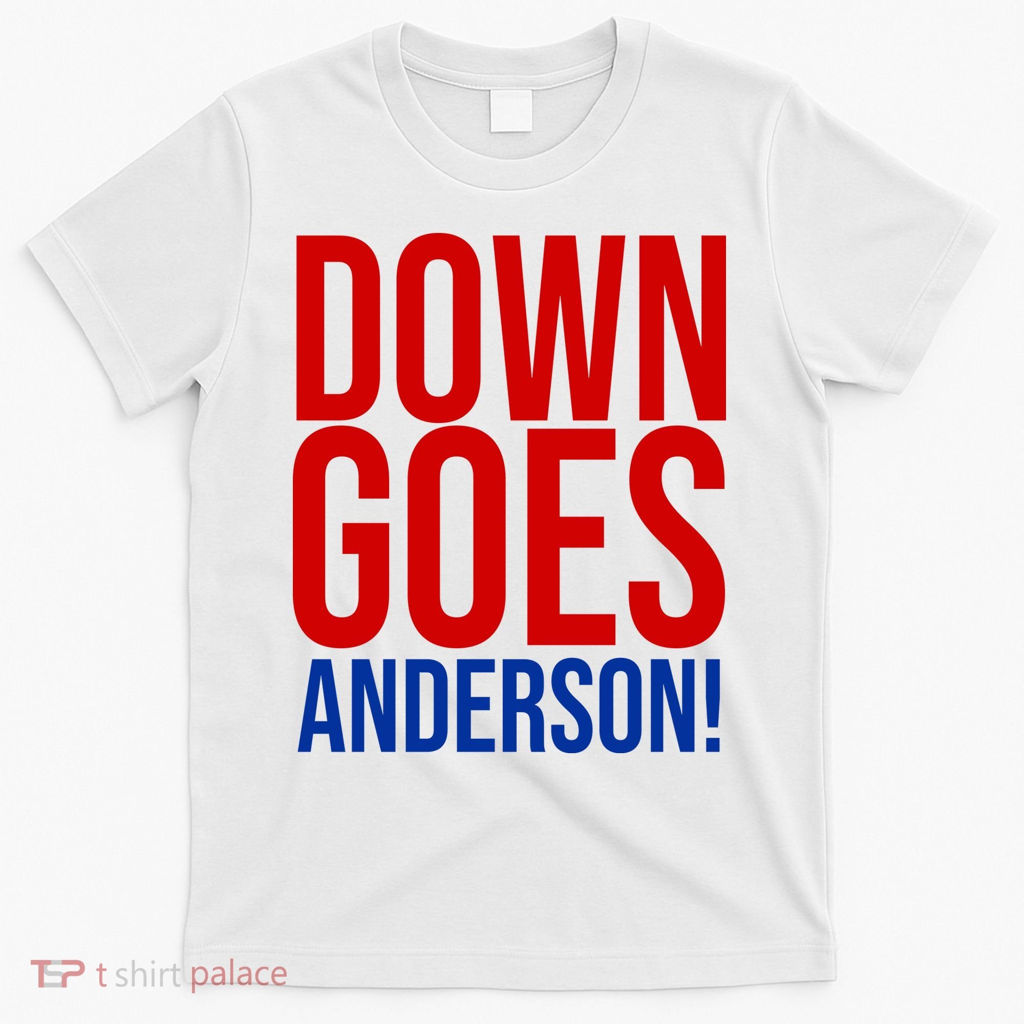 Down Goes Anderson Cleveland Vs Chicago Fight Baseball T-Shirt