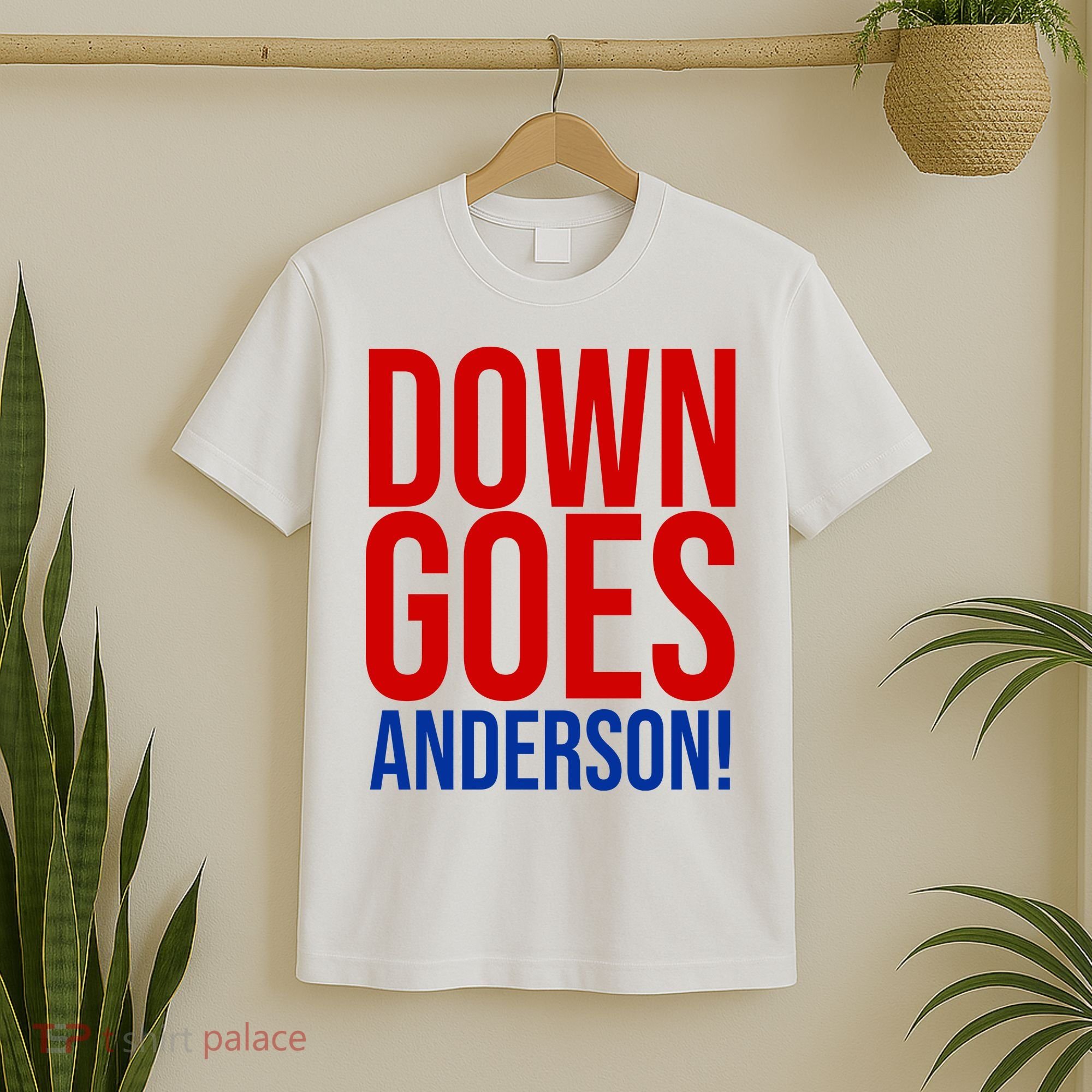 Down Goes Anderson Cleveland Vs Chicago Fight Baseball T-Shirt