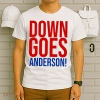Down Goes Anderson Cleveland Vs Chicago Fight Baseball T-Shirt thumb 6