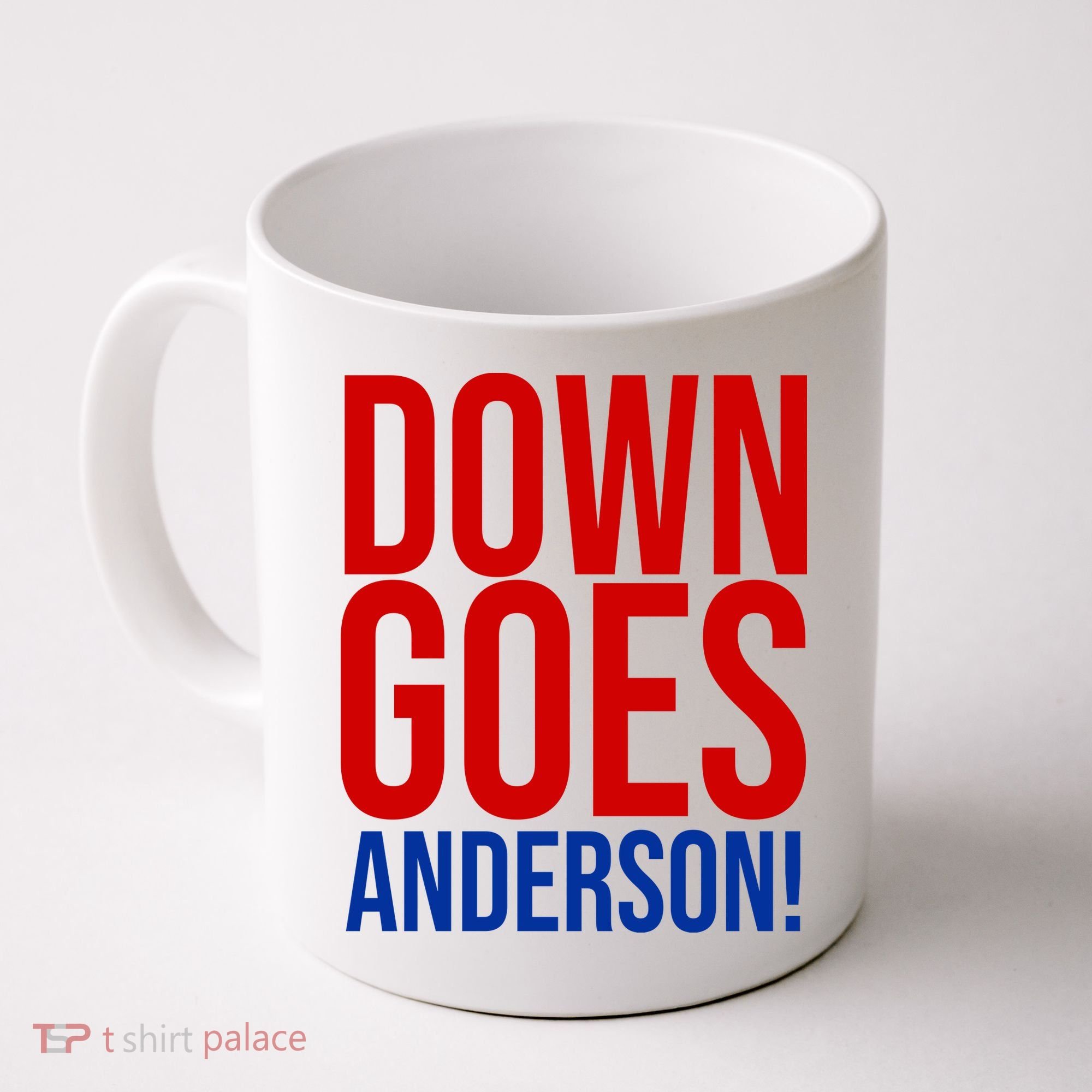 Down Goes Anderson Cleveland Vs Chicago Fight Baseball Coffee Mug