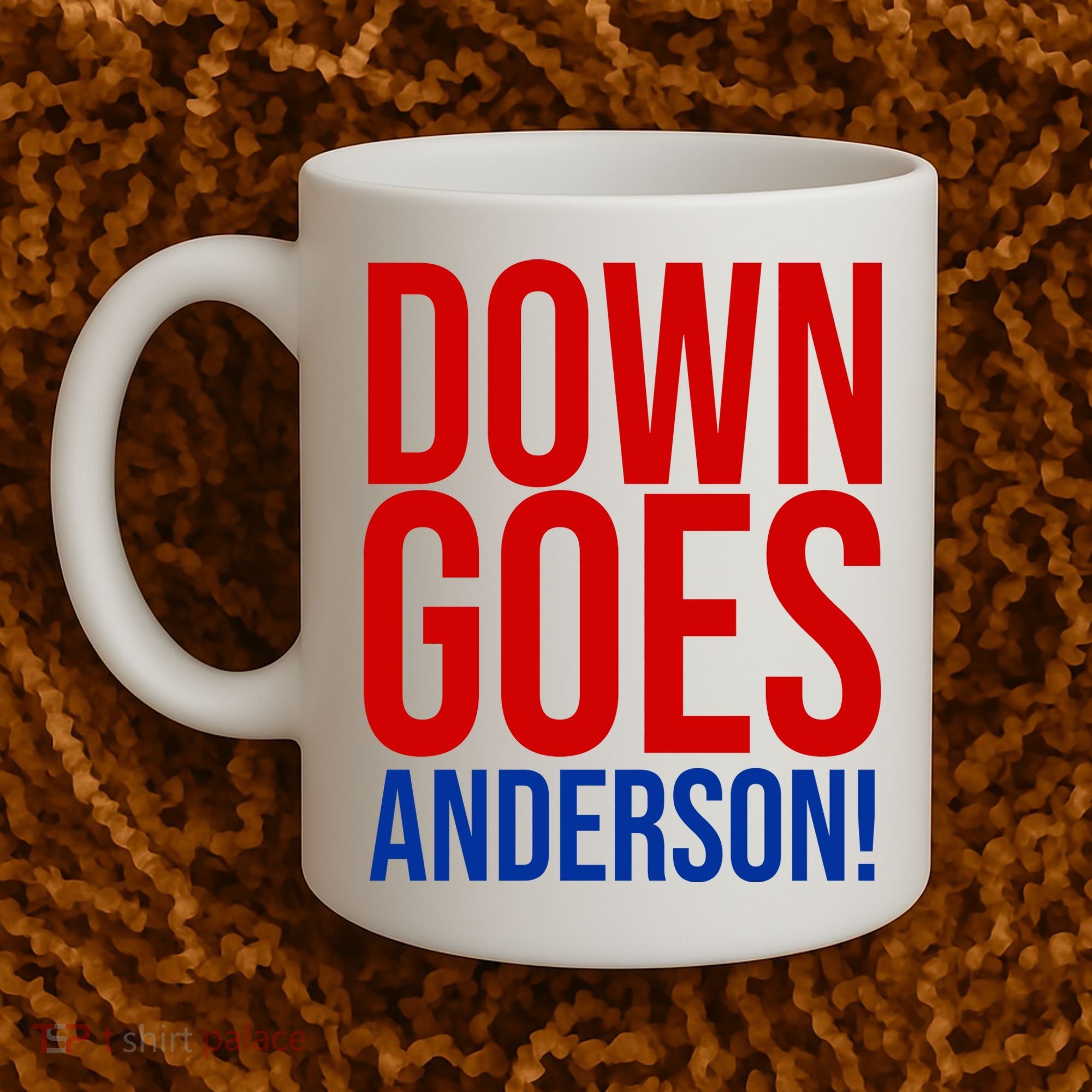 Down Goes Anderson Cleveland Vs Chicago Fight Baseball Coffee Mug