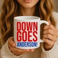 Down Goes Anderson Cleveland Vs Chicago Fight Baseball Coffee Mug thumb 3