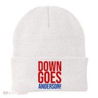 Down Goes Anderson Cleveland Vs Chicago Fight Baseball Beanie thumb 0