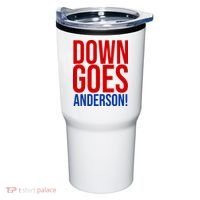 Down Goes Anderson Cleveland Vs Chicago Fight Baseball Tumbler thumb 0