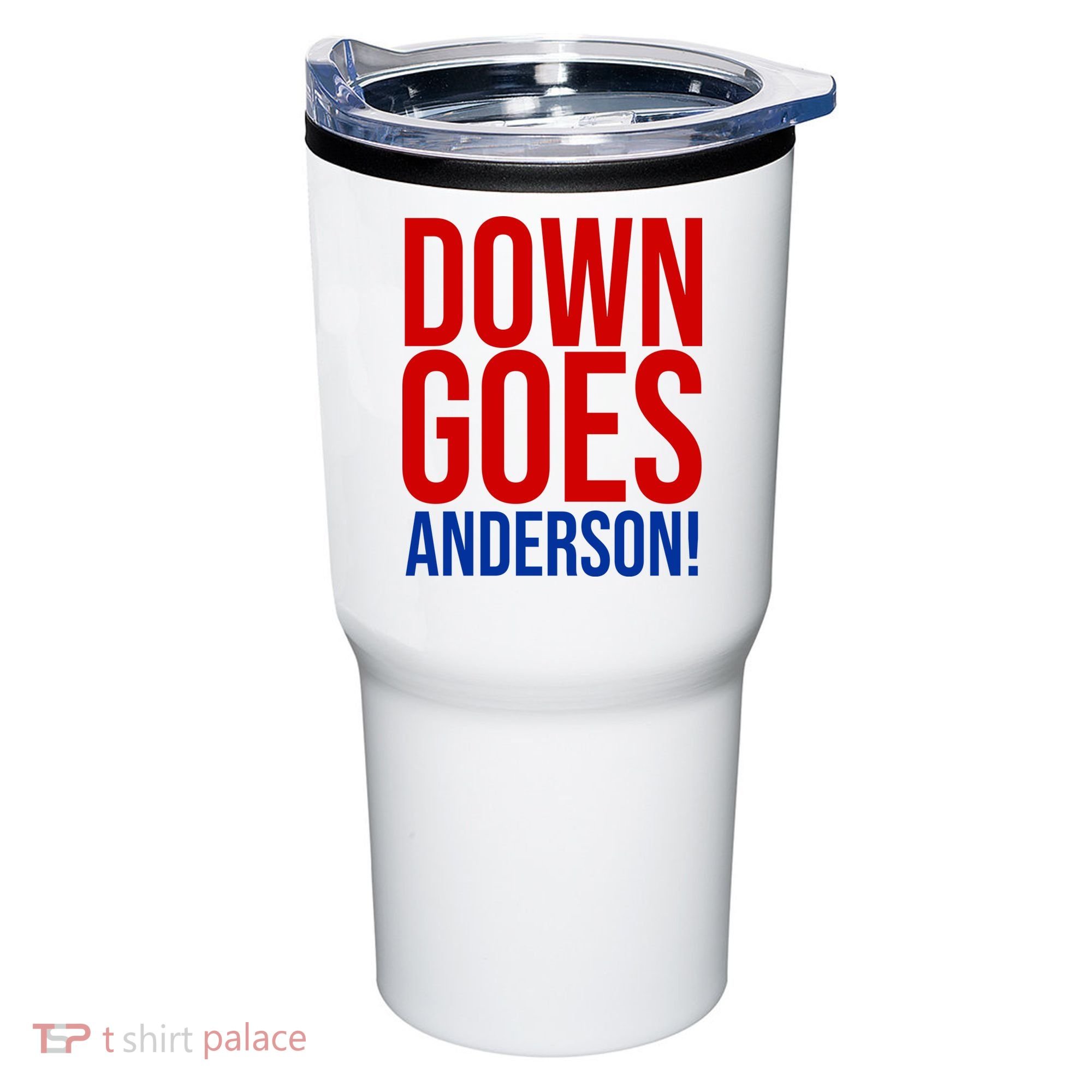 Down Goes Anderson Cleveland Vs Chicago Fight Baseball Tumbler