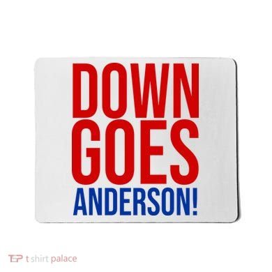 Down Goes Anderson Cleveland Vs Chicago Fight Baseball Mousepad