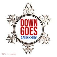 Down Goes Anderson Cleveland Vs Chicago Fight Baseball Ornament thumb 0
