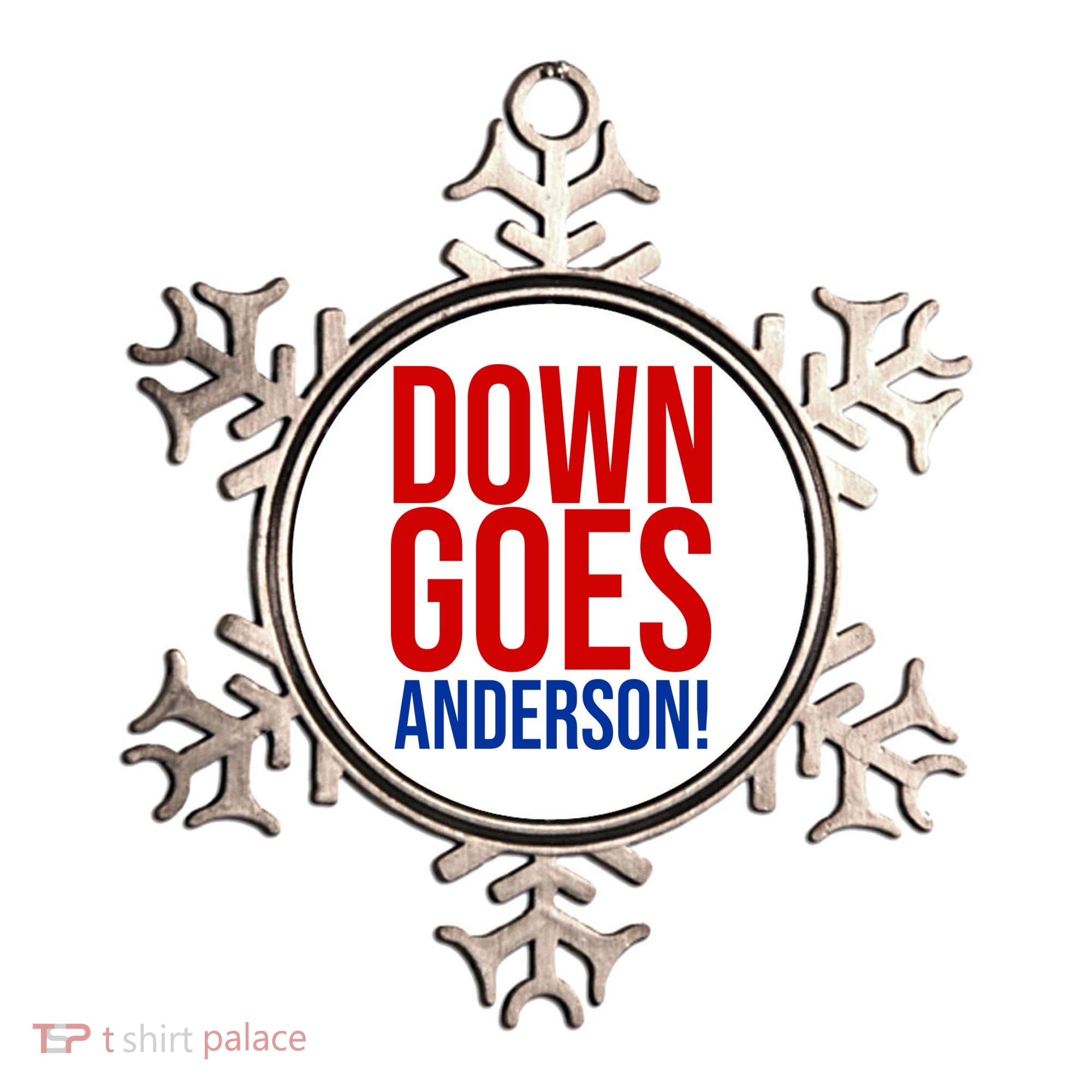 Down Goes Anderson Cleveland Vs Chicago Fight Baseball Ornament
