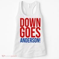 Down Goes Anderson Cleveland Vs Chicago Fight Baseball Women's Tank Top thumb 0