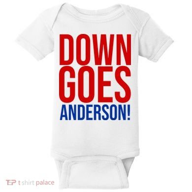 Down Goes Anderson Cleveland Vs Chicago Fight Baseball Baby Bodysuit