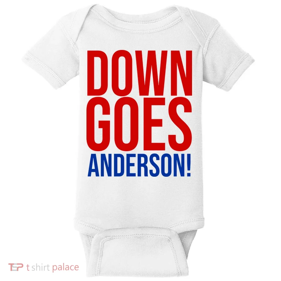 Down Goes Anderson Cleveland Vs Chicago Fight Baseball Baby Bodysuit