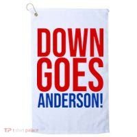 Down Goes Anderson Cleveland Vs Chicago Fight Baseball Golf Towel thumb 0