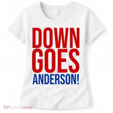 Down Goes Anderson Cleveland Vs Chicago Fight Baseball Women's T-Shirt