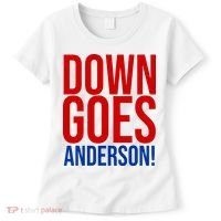 Down Goes Anderson Cleveland Vs Chicago Fight Baseball Women's T-Shirt thumb 0