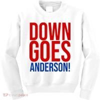 Down Goes Anderson Cleveland Vs Chicago Fight Baseball Kids Sweatshirt thumb 0
