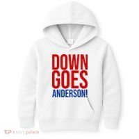 Down Goes Anderson Cleveland Vs Chicago Fight Baseball Kids Hoodie thumb 0