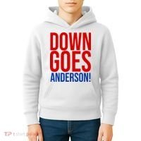 Down Goes Anderson Cleveland Vs Chicago Fight Baseball Kids Hoodie thumb 4