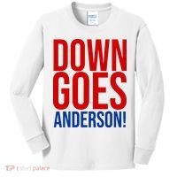 Down Goes Anderson Cleveland Vs Chicago Fight Baseball Kids Long Sleeve Shirt thumb 0