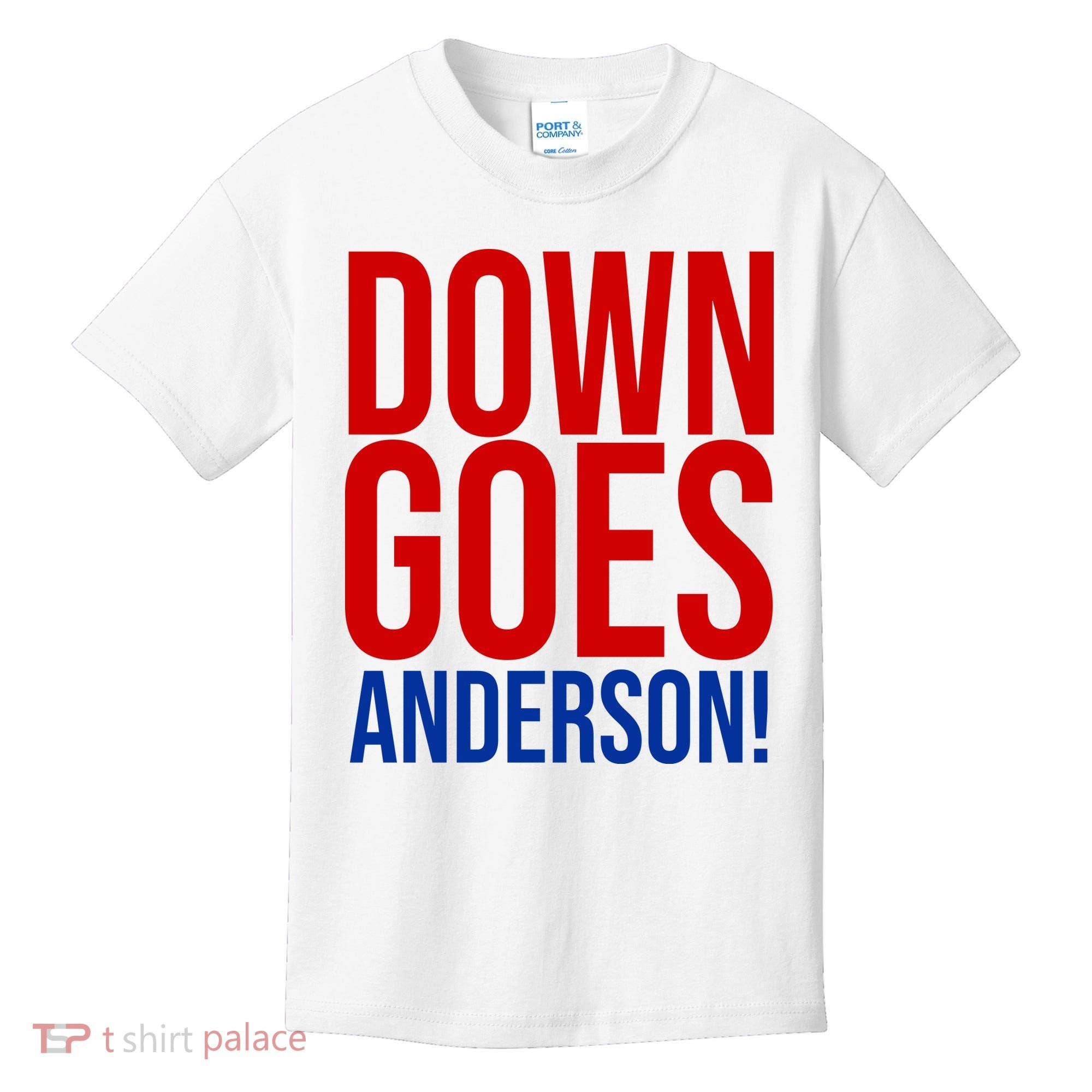 Down Goes Anderson Cleveland Vs Chicago Fight Baseball Kids T-Shirt