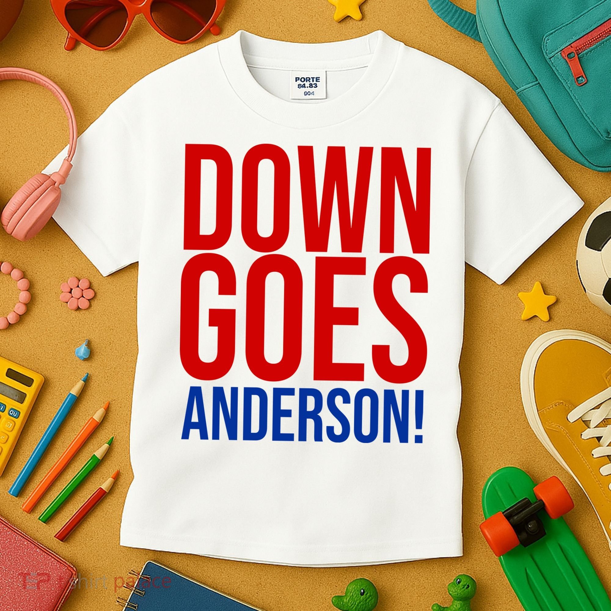 Down Goes Anderson Cleveland Vs Chicago Fight Baseball Kids T-Shirt