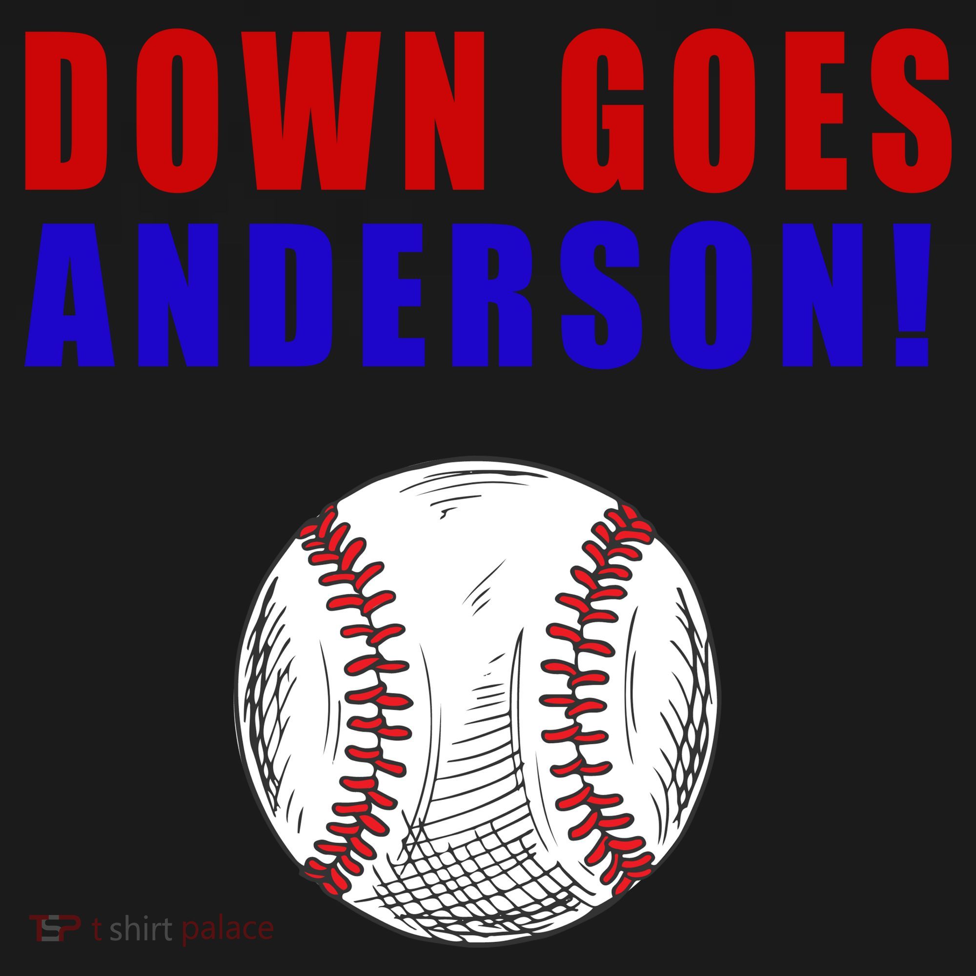 Down Goes Anderson Funny Cleveland Vs Chicago Fight Baseball Coaster