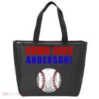 Down Goes Anderson Funny Cleveland Vs Chicago Fight Baseball Tote Bag thumb 0