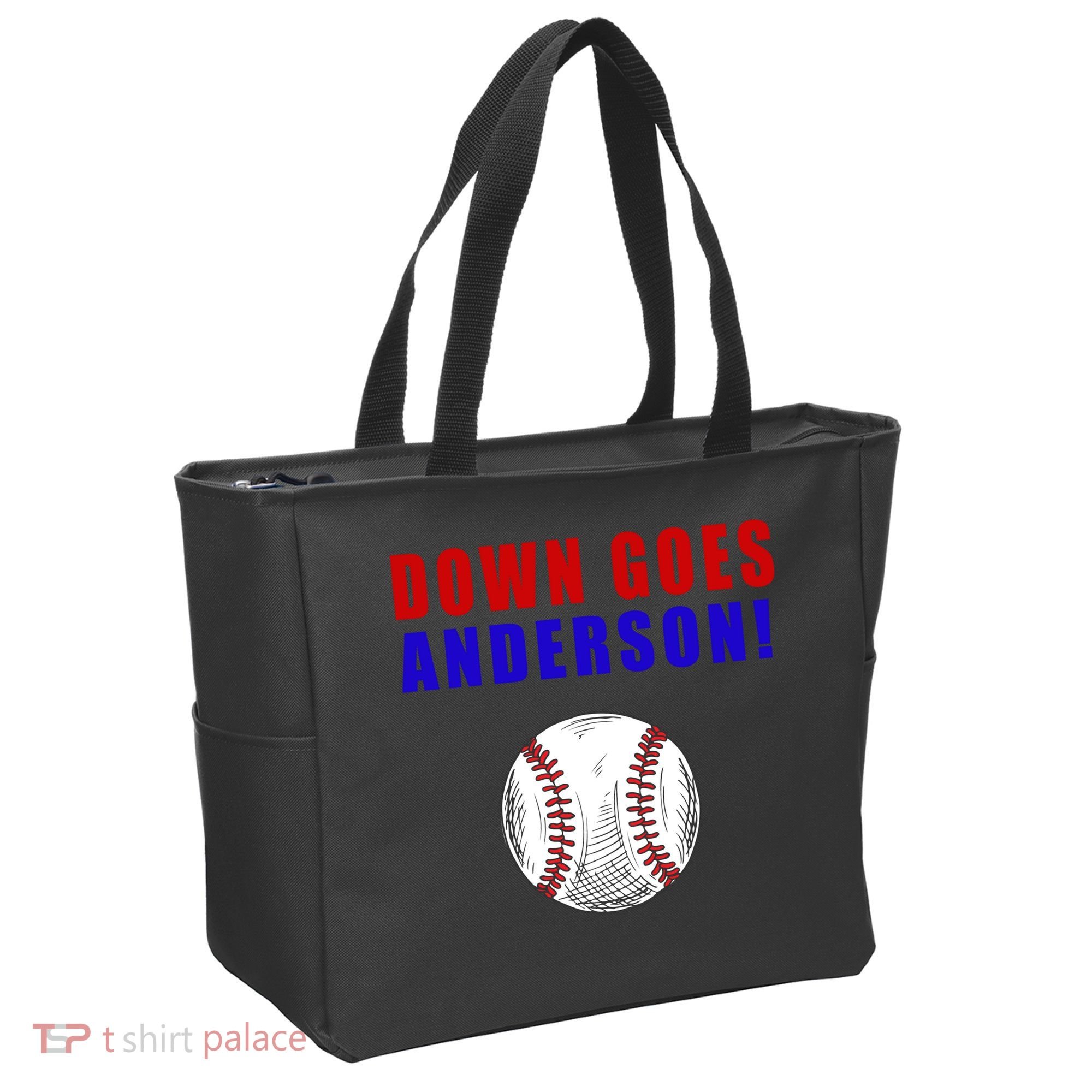 Down Goes Anderson Funny Cleveland Vs Chicago Fight Baseball Tote Bag