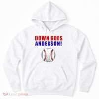 Down Goes Anderson Funny Cleveland Vs Chicago Fight Baseball Hoodie thumb 0