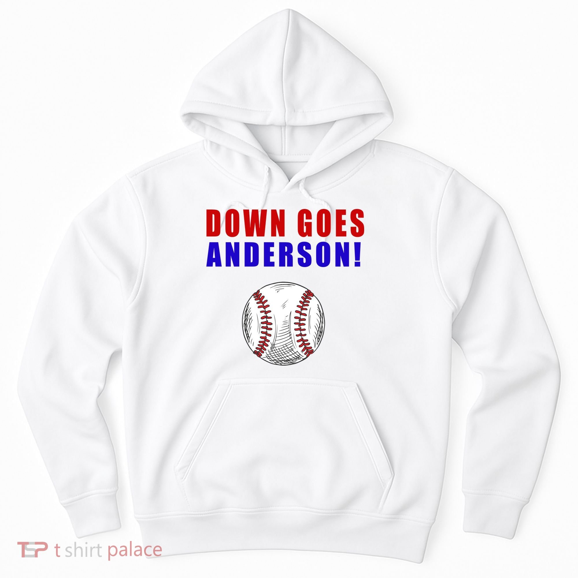 Down Goes Anderson Funny Cleveland Vs Chicago Fight Baseball Hoodie