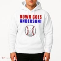 Down Goes Anderson Funny Cleveland Vs Chicago Fight Baseball Hoodie thumb 2