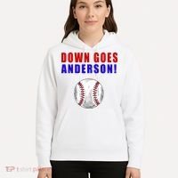 Down Goes Anderson Funny Cleveland Vs Chicago Fight Baseball Hoodie thumb 5