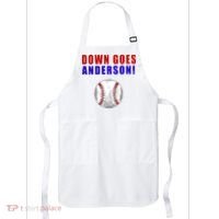 Down Goes Anderson Funny Cleveland Vs Chicago Fight Baseball Apron thumb 0