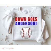 Down Goes Anderson Funny Cleveland Vs Chicago Fight Baseball Sweatshirt thumb 2