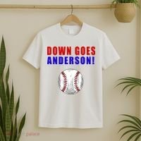 Down Goes Anderson Funny Cleveland Vs Chicago Fight Baseball T-Shirt thumb 2