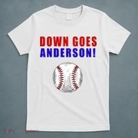 Down Goes Anderson Funny Cleveland Vs Chicago Fight Baseball T-Shirt thumb 5