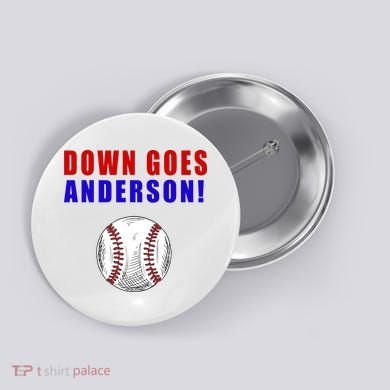 Down Goes Anderson Funny Cleveland Vs Chicago Fight Baseball Button